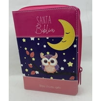 Biblia RVR 1960 Bolsillo Fucsia Lila Rosa Símil Piel con Cierre