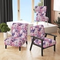 thumbnail image 1 of Designart "Purple Springtime Bloom III" Chaise d'Appoint Florale Rose - Fauteuil de Cottage pour Salon, 1 of 7