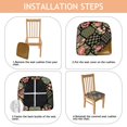 thumbnail image 4 of Pioneer Flower Seat Covers for Dining Room Chairs Set Of 4,Stretch Printed Washable Chair Seat Cover with Elastic Ties and Button,Removable Waterproof Couch Cushion Covers, 4 of 6