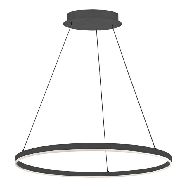 Dainolite Circulo 34W Metal & Acrylic Chandelier in Matte Black