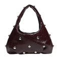 thumbnail image 3 of Women's Stylish Messenger Bag Waxed Leather Shoulder Handbag with Zippered Pockets for Work Travel Shopping, 3 of 3