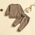 thumbnail image 3 of Hicidod Baby Fall Outfits for Girl Long Sleeve Sweatsuit Top And Sweatpants Set Fashion Solid Color Toddler Winter Clothes, 3 of 7
