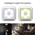 thumbnail image 1 of Night Light Motion Sensor LED Light night light; motion Human Induction Night Lamp for Home Hotel, Square, Silver Housing, White Light, 1 of 8