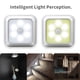 thumbnail image 5 of Inteprter Luz nocturna Sensor de movimiento 6 LED Luz Lámpara de noche de inducción humana para hotel en casa Iluminación y accesorios Pipa cálida concha plateada cuadrada, 5 of 6