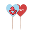 thumbnail image 1 of Engranaje lubricante Palillos de dientes bandera etiqueta de amor selección de pastelitos, 1 of 4
