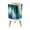Color 3, variant on Small Trash Can with Lid Ocean Teal Coastal Beach Blue Turquoise Landscape Sunset 1.8 Gallon Dog Proof Trash Can Round Garbage Can Waste Bin Wastebasket for Bathroom Bedroom Living Room