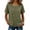 Army Green(Womens Tops), variant on GUACER Blouses for Women Short Sleeve Cotton Linen Casual Round Neck Button Down Tops Relaxed Fit Shirts