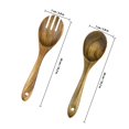 thumbnail image 2 of HEALEEP 2Piece Wood Cooking Utensils for Eating Salad Servers Set Dishwasher, 2 of 7