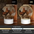 thumbnail image 3 of Salouo Oil Painting Chicken And Duck for Round Acrylic Night Light - Acrylic Sheets with LED Light Lamp Base - Decorative Night Lamp for Restaurant Bar Cafe Shop Room Decoration, 3 of 9