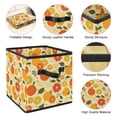 thumbnail image 4 of RATGDN Collapsible Fabric Cube Storage Bin with Double Handles for Living Room Bedroom Office Black - Orange Juice Fruit, 4 of 7
