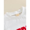 thumbnail image 5 of vera natura Toddler Boys 4th of July Shorts Sets Short Sleeve Letter Embroidery Tops Star Stripe Print Shorts Sets, 5 of 9