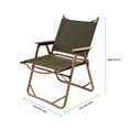 thumbnail image 4 of Miumaeov Wood Outdoor Camping Portable and Flexible Folding Chair, Military Green, 4 of 9