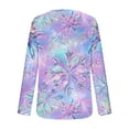 thumbnail image 4 of Elvqul Tops for Women Long Sleeve Shirts Crewneck Christmas Ladies Tops Printed, 4 of 5