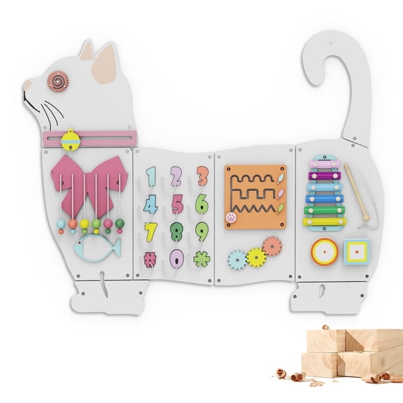 Buballino Interactive Activity Wall Busy Board, Sensory Learning Toy, for Early Childhood Development, 1-Pack, Large