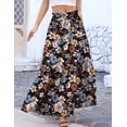 thumbnail image 6 of a.Jesdani Womens Skirts Casual High Waist Ruffle Swing Beach Maxi Skirt with Pockets Black Floral M, 6 of 6