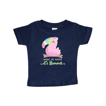 

Inktastic Funny Wake Me When It s Summer Sleepy Parrot Gift Baby Boy or Baby Girl T-Shirt