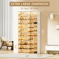 thumbnail image 2 of Jeko&Jeko 10-Tier Double Column Foldable Shoe Storage Cabinet With Magnetic Doors For Closet Entryway In White, 2 of 5