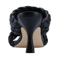 thumbnail image 2 of MARC FISHER Womens Black Padded Braided Toree Square Toe Slip On Heeled Sandal 8.5 M, 2 of 3
