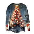 thumbnail image 5 of Byworldtasic Sweatshirts for Women Christmas Holiday Oversized Pullovers Fun Graphiprint Long Sleeve Gifts Shirt Hoodies Top, 5 of 5