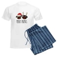 thumbnail image 6 of CafePress - Merry Pugmas Christmas Pug Santa & Reindeer Pajama - Men's Light Loose Fit Cotton Pajama Set, 6 of 7