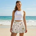 thumbnail image 5 of Xoenoiee Butterfly Daisy Lavender Print Tennis Skirts for Women High Waisted Golf Skirt with Pockets Pleated Athletic Skorts Mini Pickleball Outfits, L, 5 of 7