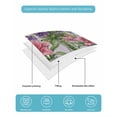 thumbnail image 5 of Quilts Full Size Bedding Set, Purple Red Spring Floral Lightweight Quilted Comforter, Summer Botanical Rustic Soft Reversible Bedspread Coverlet with Pillow Covers for All Season, 78" x 90", 5 of 7