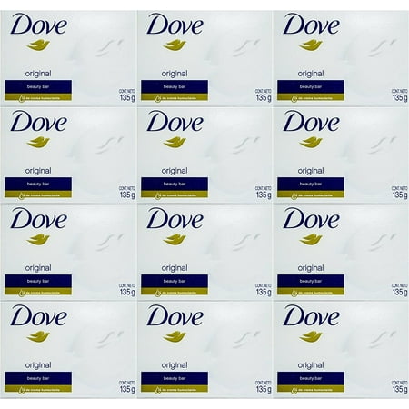 Dove White Cream Bar 4.75 oz / 135 Gr (Pack of 12) Dry Skin Bath Soaps