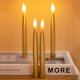 thumbnail image 5 of Luz De Las Velas Lámpara de vela parpadeante sin llama electrónica LED de luz de vela larga de Navidad de 2 uds, 5 of 7