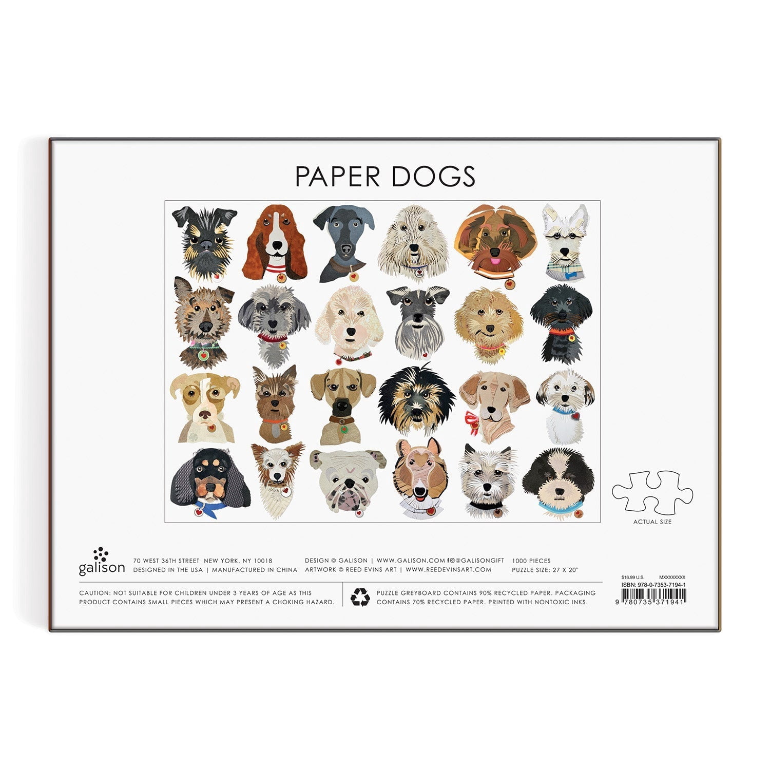 Paper Dogs 1000 PC Puzzle (Other)