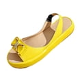 thumbnail image 2 of Samdudou Wedge Sandals for Women Open Toe Slingback Flatform Shoes Elegant Rhinestone Bowknot Embellished Slip On Casual Summer Beach Vacation Everyday Dressy Footwear, 2 of 9