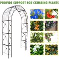 thumbnail image 4 of 98.4"H Metal Garden Arch, Garden Trellis, Outdoor Lawn Climbing Plants, Support Rose Vine Plants, Suitable for Wedding Arch, Party Decoration, Black, 4 of 9