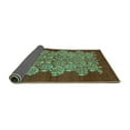 thumbnail image 2 of Ahgly Company Indoor Square Oriental Turquoise Blue Industrial Area Rugs, 6' Square, 2 of 4
