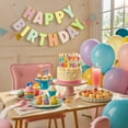 thumbnail image 2 of Happy Birthday Banner & Sign, Macaron Pastel Birthday Decorations for Women, Girls, Boys, Adults, Pets, Party Backdrop, Wall Decor for All Celebrations, 2 of 6