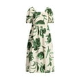 thumbnail image 4 of Time and Tru Women's Cotton Tie Back Midi Dress, Sizes XS-XXXL, 4 of 4