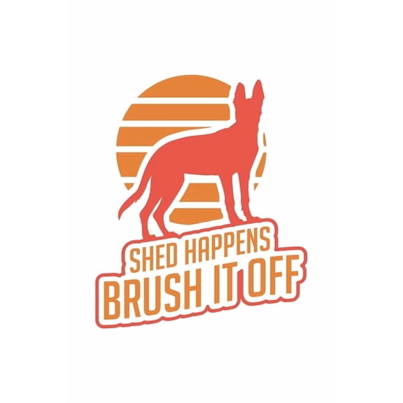 Shed Happens, Brush It Off: 120 Pages I 6x9 I Graph Paper 4x4 I Funny Police Dog & Animal Lover Gifts (Paperback)