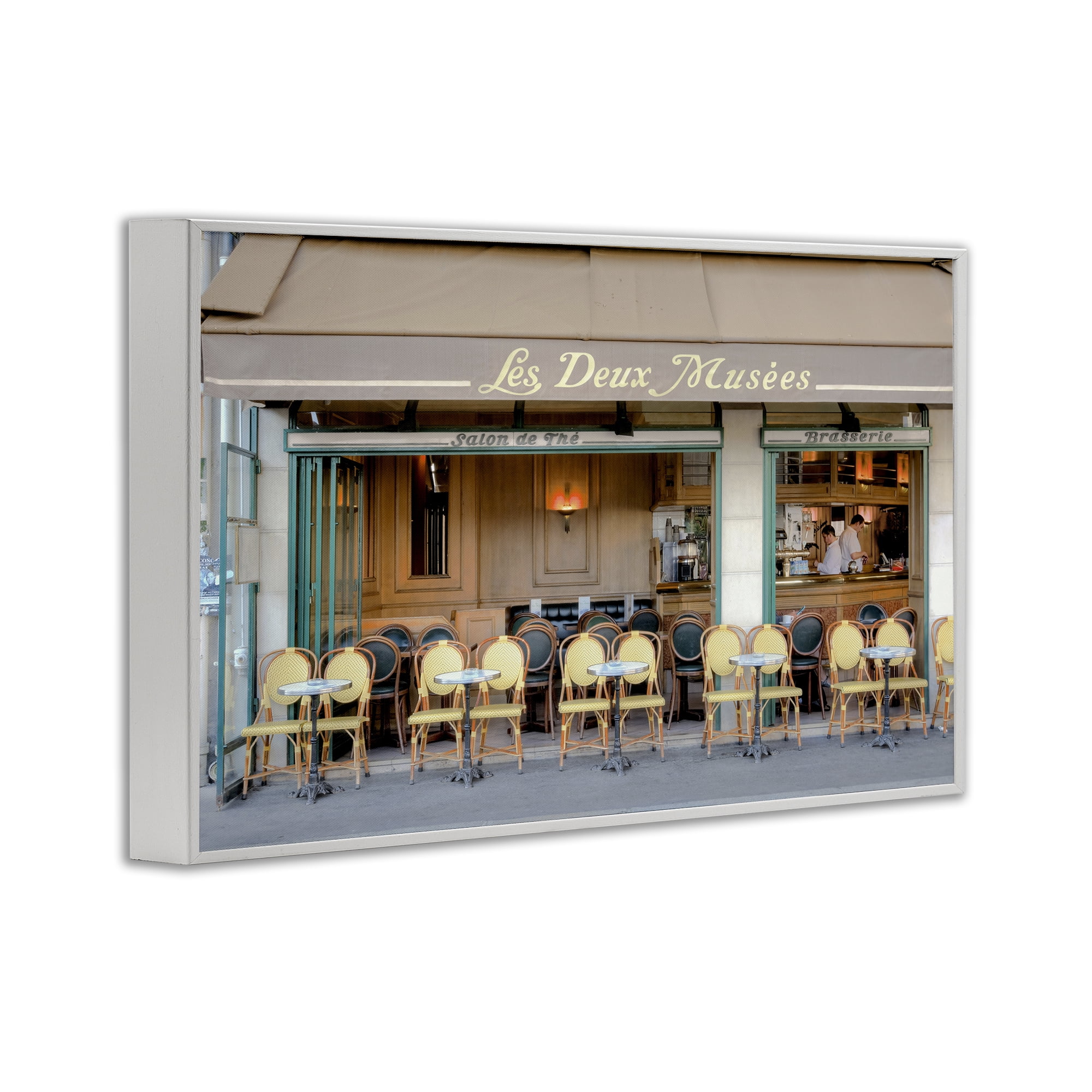 Stupell Industries Parisian Outdoor Seating Cafe White Framed Giclee Art, design by Alan Blaustein