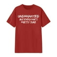 thumbnail image 2 of Undiagnosed but Everyone's Pretty Sure Graphic Tees for Women 2026 Summer Casual Short Sleeve Crewneck Funny T Shirts, 2 of 4