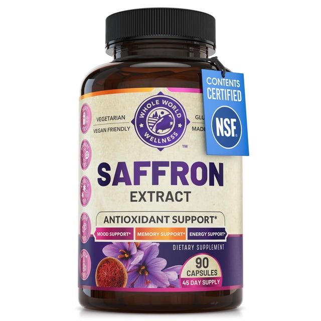 Extracto de azafrán 100% puro - Apoyo antioxidante para el estado de ánimo, la concentración, la memoria, la digestión, el sistema inmunológico, los ojos, la piel, el cerebro, el peso y el apetito - S