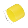 thumbnail image 3 of 4pcs Rubber End Caps 55mm(2 3/16") ID Vinyl Round Tube Bolt Cap Cover Screw Thread Protector Yellow, 3 of 4