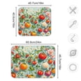 thumbnail image 4 of Yayeee Dish Drying Mat for Kitchen Counter 16"x18" Microfiber Absorbent Pad, Green Floral Tomatoes, 4 of 7