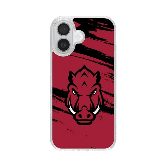 Arkansas Razorbacks HD Phone Case Compatible with MagSafe Apple iPhone 16 (Paint Stripe) by Affinity Bands