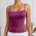 thumbnail image 2 of KHONTS Women's Basic Double Lined Scoop Neck Tanks Tops Adjustable Strap Cami Tank Summer Sleeveless Tops Purple S, 2 of 6