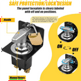 thumbnail image 4 of 500A High Current Battery Disconnect Switch, 12-36V Battery Cut Switch with Lock-Out Plate, Replace 20247, Truck, RV, 4 of 8