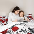 thumbnail image 5 of Homewish Romantic Red Rose Bedding Comforter Set for Lover, Couple Valentine's Day Twin Comforter Sets, Flower Floral Reversible Bedding Set, Ultra Soft Bedroom Decor, 2-Piece, 5 of 8