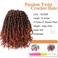 thumbnail image 2 of Umylar de pelo de ganchillo Passion Twist, 25 cm, 8 paquetes para mujeres negras, 2 of 6