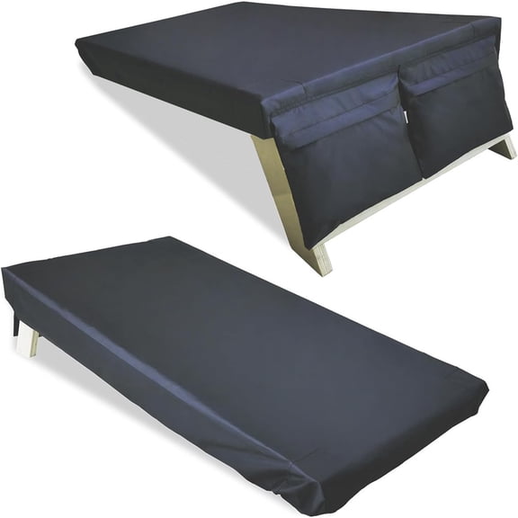 Cornhole Covers, for 4' x 2' Boards, with Bag for Storing Cornhole Bags, Waterproof & UV Resistant, Black