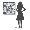 thumbnail image 4 of Global Gallery's 'Arts and Crafts Bird Indigo I' by Elyse DeNeige Stretched Canvas Wall Art, 4 of 4