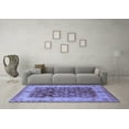 thumbnail image 3 of Ahgly Company Machine Washable Indoor Square Oriental Blue Traditional Area Rugs, 3' Square, 3 of 4