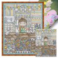 thumbnail image 1 of Bordado Eco-Cotton Thread 14CT Printed Girls Store Cross Stitch 29x41cm, 1 of 9