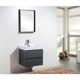 thumbnail image 2 of KubeBath Bliss 24" High Gloss Gray Oak Single Sink Wall Mount Modern Bathroom Vanity, 2 of 8